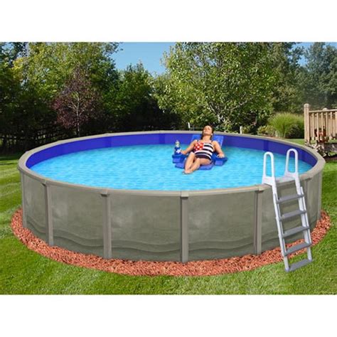 Blue Wave Metal-Walled Above Ground Pool Round 52” 52” - Walmart.com
