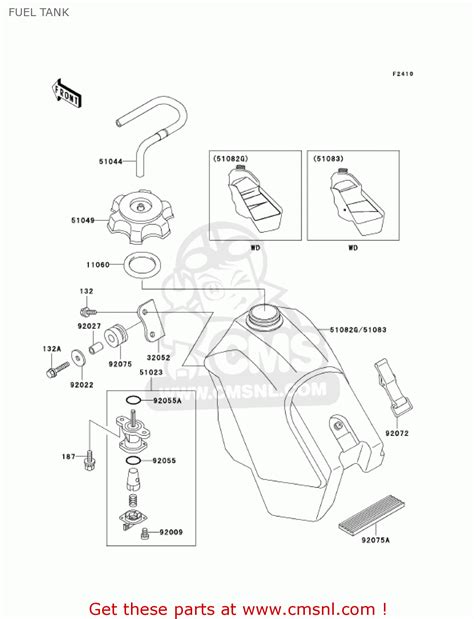 FUEL TANK - KX500-E15 KX500 2003 USA CANADA