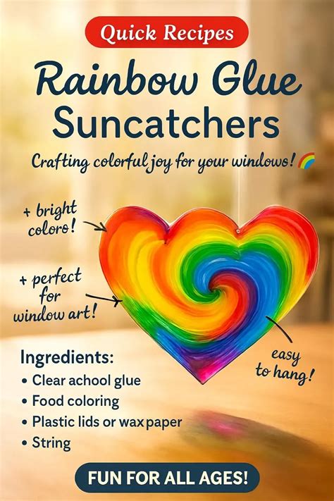 Rainbow Glue Suncatchers