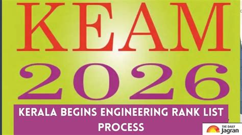 KEAM 2026: CEE Kerala Begins Engineering Rank List Process; Plus Two ...