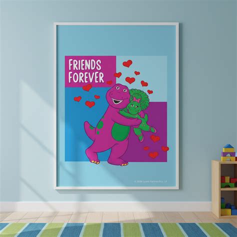 Barney Friends Forever Kids Wall Art Print | Kids Room Decor | Style My ...