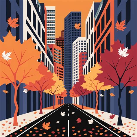 Free Autumn City Scene Image - Autumn, Fall, Cityscape | Download at StockCake