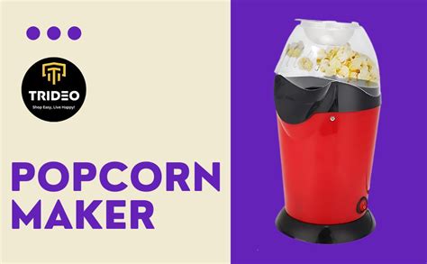 Buy TRIDEO [𝟏𝟓 𝐘𝐄𝐀𝐑𝐒 𝐖𝐀𝐑𝐑𝐀𝐍𝐓𝐘] Aluminum Electric Popcorn Maker ...