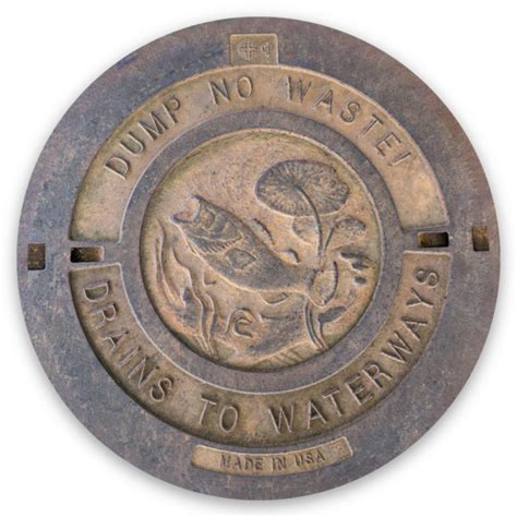 EJ Dump No Waste Drains to Waterways Cutout by EJ | Round stickers ...