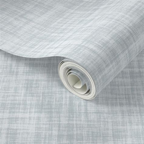 linen look texture - light misty blue gray Wallpaper | Spoonflower