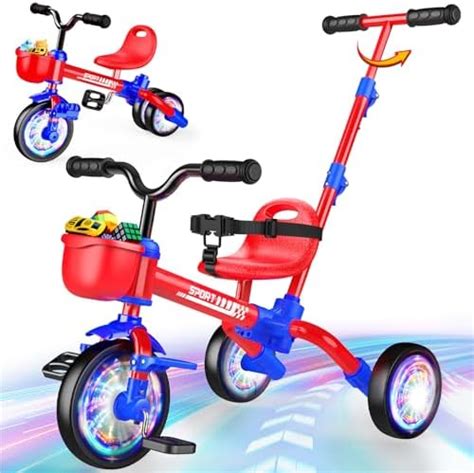 Amazon.com: Kkdi 5 in 1 Toddler Bike for 1-5 Year Old, Tricycle with ...