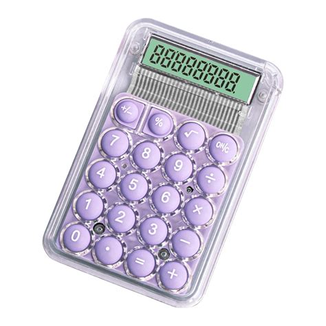 AccuPrints Purple Mini Cute 8-Digit Portable Pocket Calculator Easy to ...