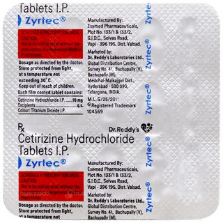 Zyrtec 10 Mg Tablet 15 - Uses, Side Effects, Dosage, Price | Truemeds