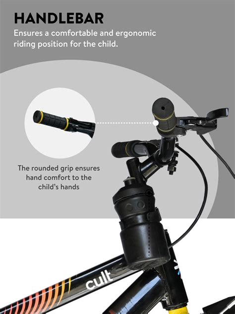 Buy Power 20T Black Steel Kids Bike with Single Wall Rim, Rigid Fork ...