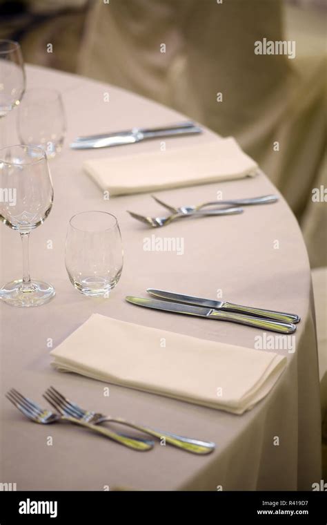 Table in a restaurant Stock Photo - Alamy