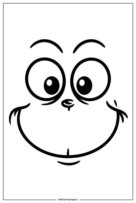 Grinch with big eyes Coloring Page - Free Printable | BestColoringPages AI