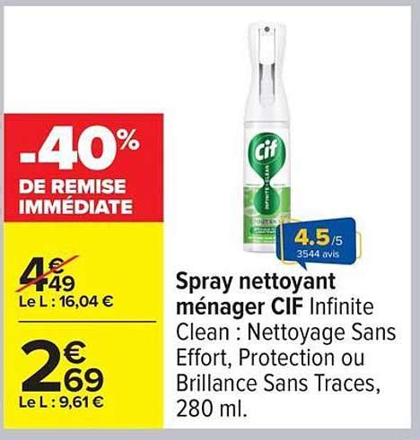 Promo Nettoyant Menager Cif chez Hyper U - 123Catalogue.fr