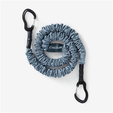 Fitness 2.5 kg / 5 lb Elastic Resistance Band with Handles - Grey ...