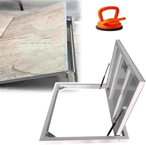 Hidden Flush-Mount Basement Door with Suction Cup Handle for Tile ...