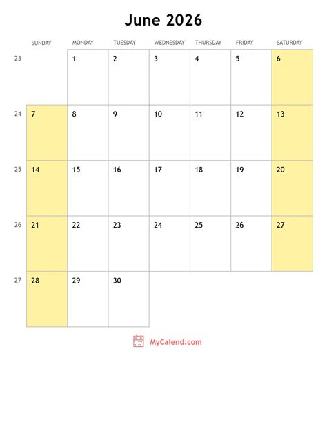 June 2026 calendar with holidays - monthly printable calendar - One For All