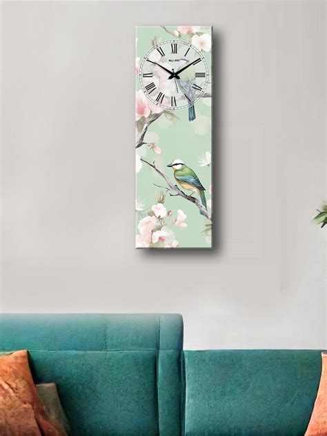 Buy OLIVE TREE Green & Pink Printed Contemporary Wooden Rectangle ...
