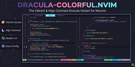 GitHub - ownself/dracula-colorful.nvim: A Neovim color scheme which ...