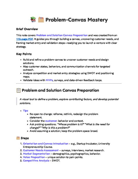Module 2 - Problem and Solution Canvas Preparation Notes - Studocu