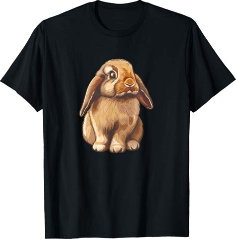 Art Illustration Mini Holland Lop Bunny Rabbit Lover T-Shirt All Size S ...