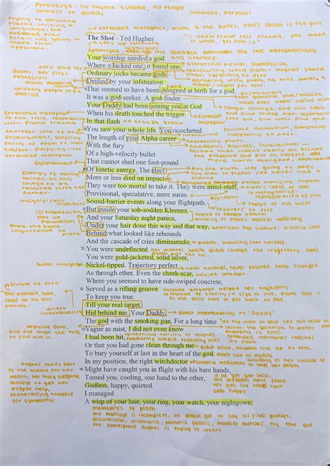 Theshot Annotation: Exploring Plath's Extended Metaphors and Trauma ...