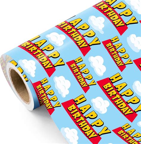 Happy Birthday Wrapping Paper Roll - Mini Roll - 17 Inch x 16.5 Feet ...