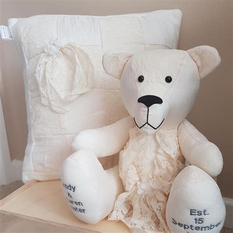 Wedding dress made into teddy bear | Honestweddingadvice.com
