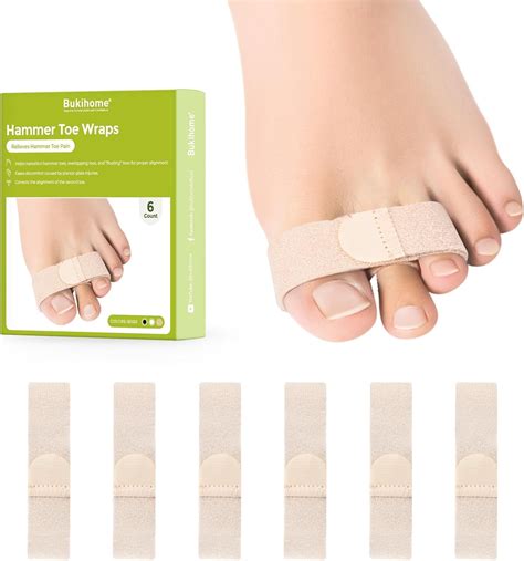 Bukihome Hammer Toe Straightener - Reusable Fabric Toe Wraps Protect and Straighten Hammertoes ...