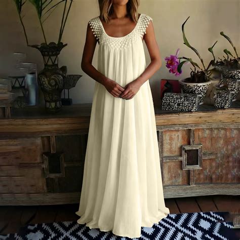 Odbmxy Womens Plus Size Dress Summer Evening Gown A-Line Women Maxi ...