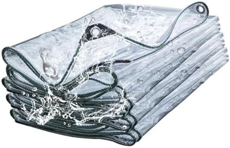 Transparent Tarpaulin 770 x 850 cm Large Rainproof Tarp Uv Tear ...