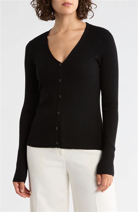 MAX STUDIO V-Neck Cardigan V-Neck Cardigan (Women) | Nordstromrack