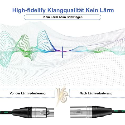 XUERUI-15 Ft 2-Pack Red XLR Male to Female Microphone Cable for ...