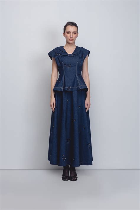 Buy Bonnie Top - Denim Blue from C&W | Tops And Shirts for Women