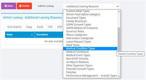 How to create Medical Condition Types and Medical Conditions – Bromcom ...
