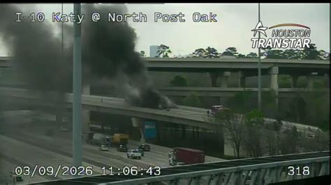 13 alert traffic: Truck fire blocks Katy Freeway connector ramp to I ...