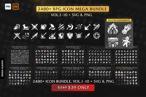 Ultimate RPG Icon Mega Bundle - 2400+ Vectors