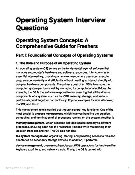 C262836: Comprehensive Guide to Operating System Interview Questions ...