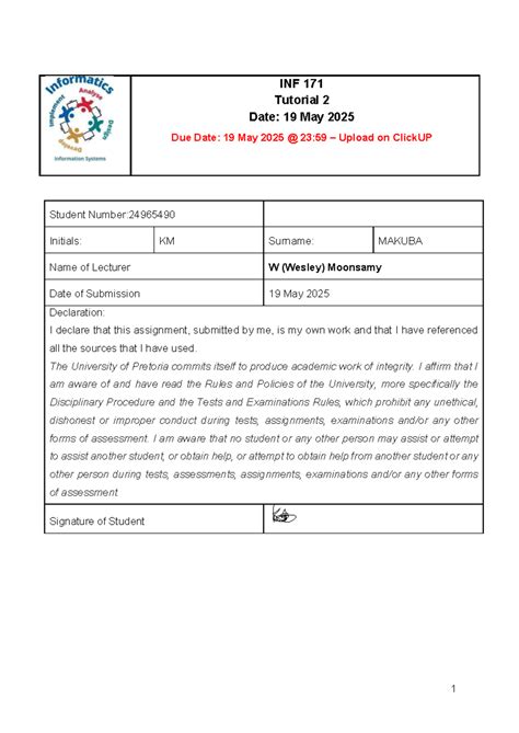 INF 171 Tutorial 2: Feasibility Matrix for Jewellery System - Studocu