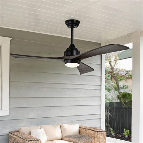 Watnature 52-Inch 3-Blade Modern Ceiling Fan with Light Solid Wood ...