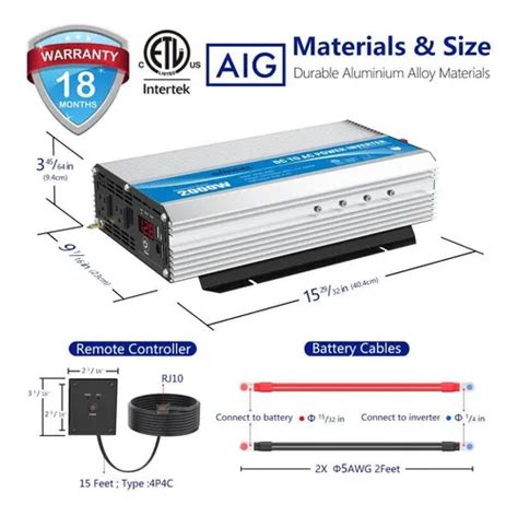 Inversor De Alimentación 12v A 110v Con Control Remoto, 20a | Cuotas ...