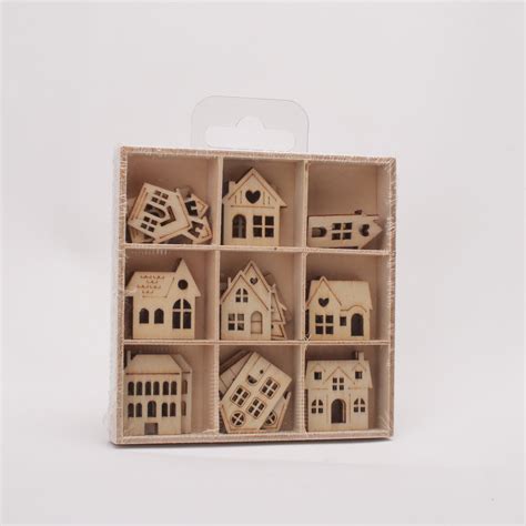 MDF Mini House Shapes 45pc – Itsy Bitsy