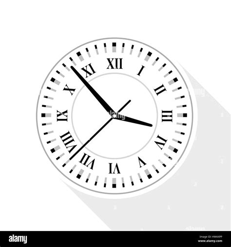 Watch face vector roman numerals Black and White Stock Photos & Images ...