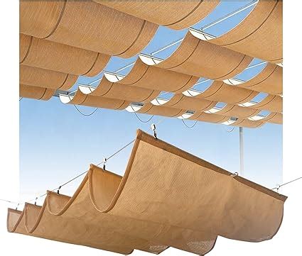 Retractable Pergola Shade Cover - Wooden Canopy for Outdoor Spaces Easy ...