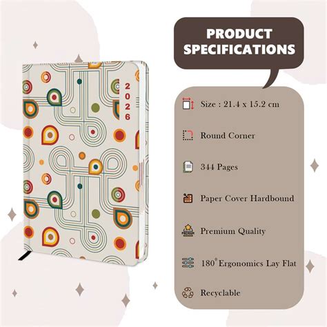 alDivo Paper Cover Hard Bound 2026 Diary with Dates I Daily Planner ...