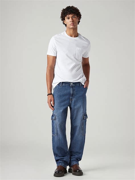 Men's 568 Blue Loose Fit Mid Rise Cargos – Levis India Store