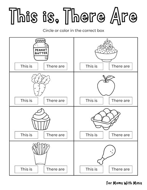 Food-Themed This is, There Are Worksheet