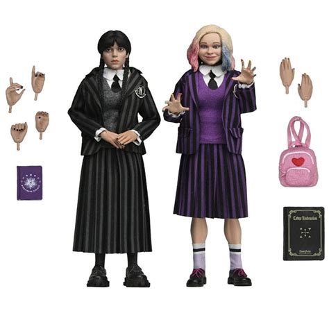NECA Wednesday – Wednesday Addams & Enid | Nevermore Uniform | 8-Inch ...