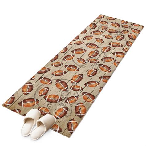 Brown Vintage Football Kitchen Runner Rug 2x6 Washable Runners for ...