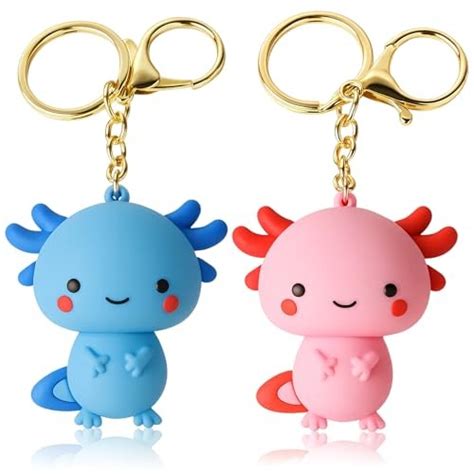 CZFSWT 2Pcs Axolotl Keychain, Cute Axolotl Accessories for Backpacks ...