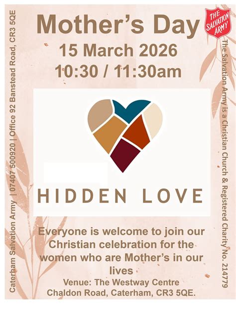 Mothers Day Christian Worship, Church Office, 92 Banstead Road, CR3 5QE ...