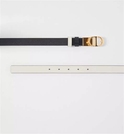 30 Montaigne Reversible Belt Black and Latte Smooth Calfskin, 20 MM | DIOR